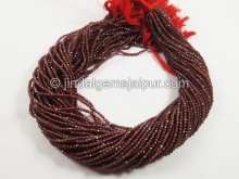 Garnet Micro Cut Round Beads
